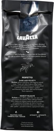 Lavazza Perfetto Dark Roast Ground Coffee, 12 oz