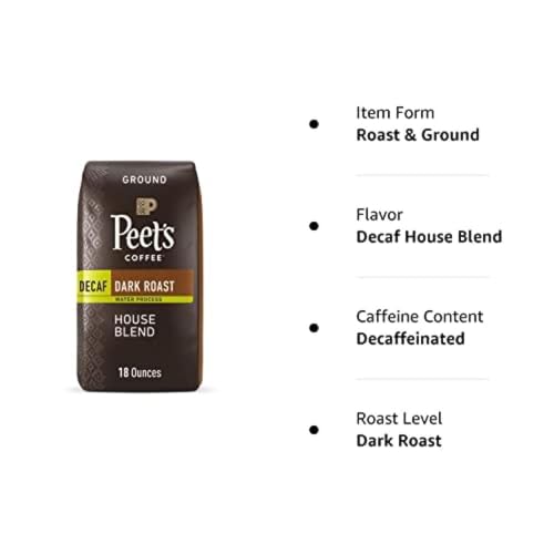 Peet's Coffee Decaf House Blend Dark Roast 18oz