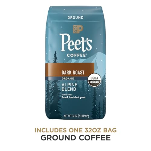 Peet's Organic Alpine Blend Dark Roast Ground Coffee Gift