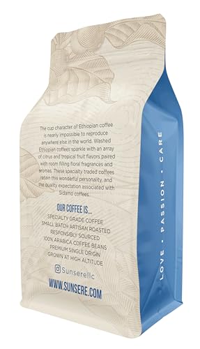 Ethiopian Sidamo Coffee: Medium Roast Whole Bean 12oz