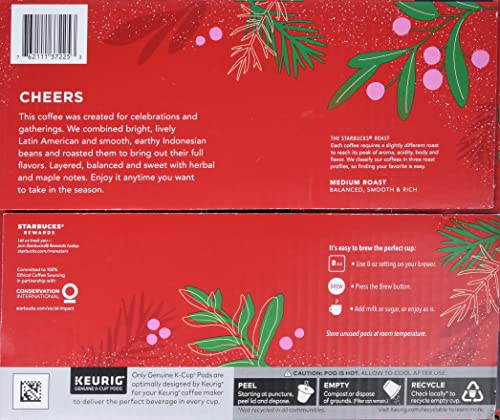 Starbucks Holiday Blend Medium Roast Coffee 72 Pods