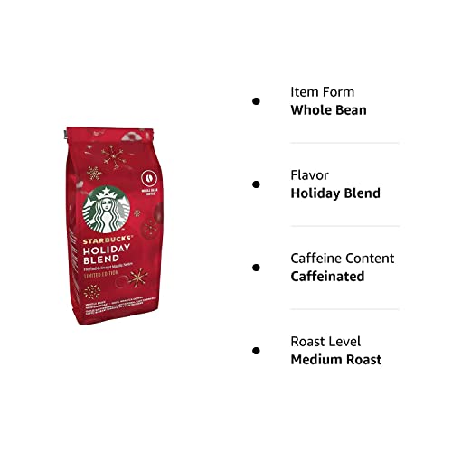 Starbucks Holiday Blend Whole Bean Coffee - 1Lb