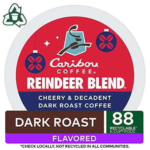 Caribou Coffee Reindeer Blend K-Cup Pods, 88 Count