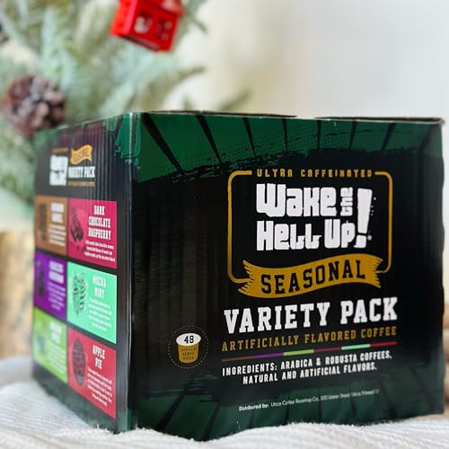 Holiday Flavored Ultra-Caffeinated Coffee Pods Variety Pack