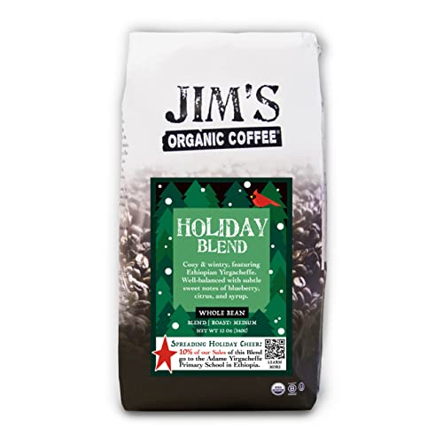 Jim's Organic Holiday Blend Whole Bean Coffee - 12 oz