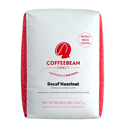 Decaf Hazelnut Flavored Whole Bean Coffee, 5lbs