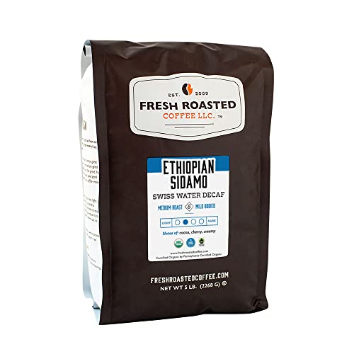 Organic Fair Trade Ethiopian Sidamo Decaf Coffee, 5lb