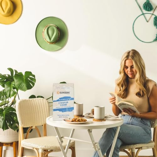 Ethiopian Sidamo Coffee: Medium Roast Whole Bean 12oz