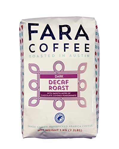 Fara Decaf Whole Bean Coffee, Medium/Dark, 2.2 Lb