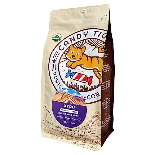 Candy Tiger Peruvian Swiss Water Decaf Coffee Beans