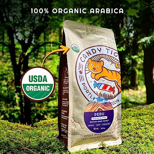 Candy Tiger Peruvian Swiss Water Decaf Coffee Beans
