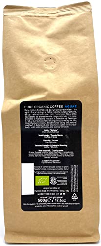 Morettino Aquae Sicilian Medium Roasted Organic Decaf Coffee