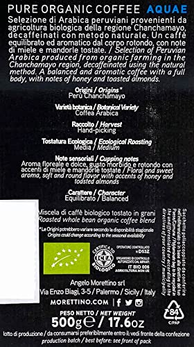 Morettino Aquae Sicilian Medium Roasted Organic Decaf Coffee