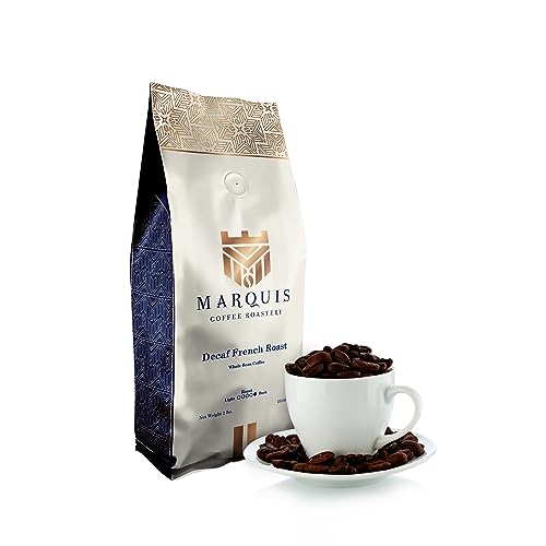 Marquis Decaf French Roast Coffee Beans, Premium Dark