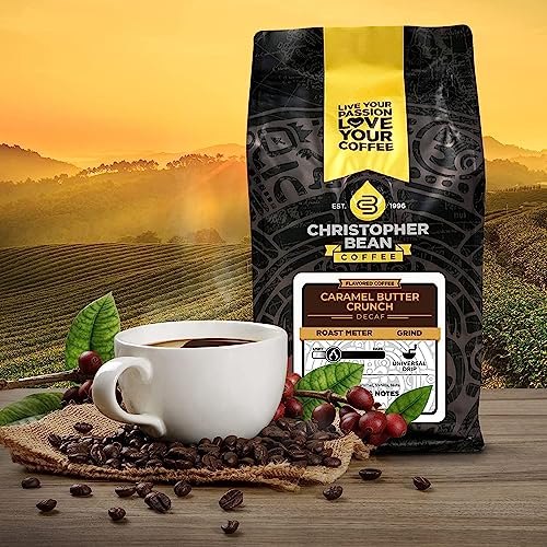 Christopher Bean Decaf Caramel Butter Crunch Coffee 12oz