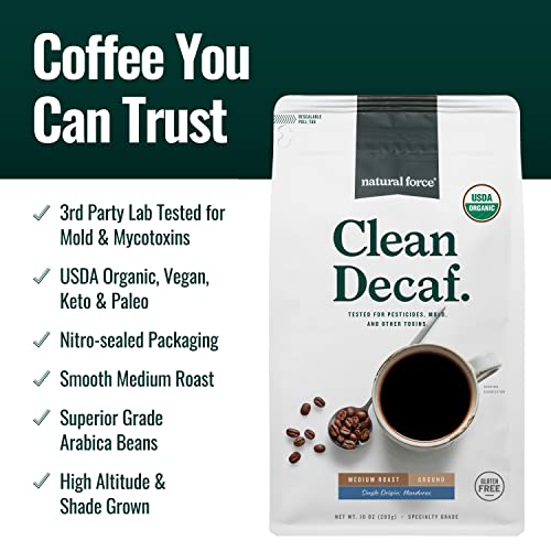 Natural Force Organic Swiss Water Decaf Coffee 10 oz