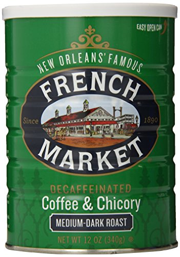 French Market Decaf Medium-Dark Roast Ground Coffee, 12oz Can