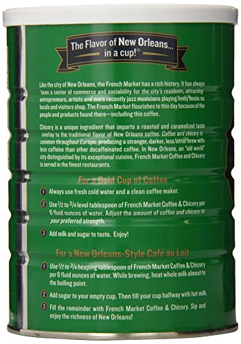 French Market Decaf Medium-Dark Roast Ground Coffee, 12oz Can