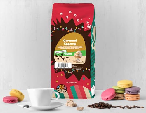 Decaf Caramel Eggnog Coffee Grounds, 10oz Bag