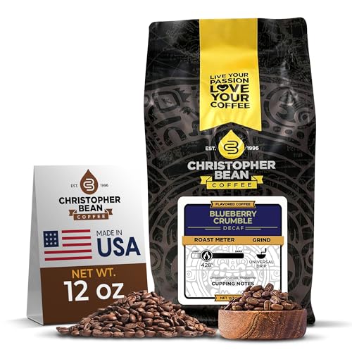Blueberry Crumble Decaf Ground Coffee, Arabica, Non-Dairy, 12 oz