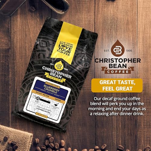 Blueberry Crumble Decaf Ground Coffee, Arabica, Non-Dairy, 12 oz