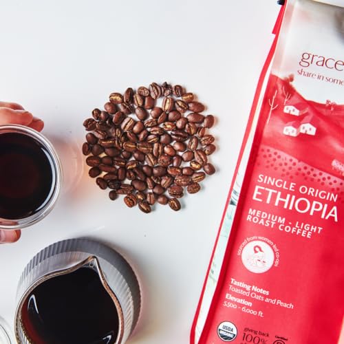 Ethiopia Medium-Light Roast Whole Bean Coffee, 12oz Bag