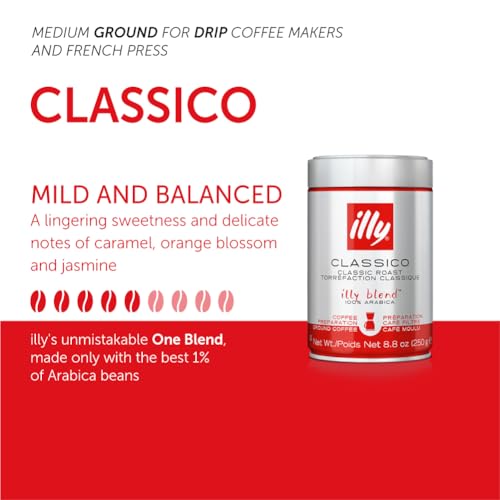 Illy Classico Medium Roast Ground Coffee - 8.8 oz