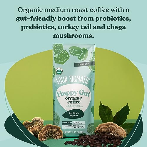 Organic Medium Roast Gourmet Coffee with Probiotic Mushrooms