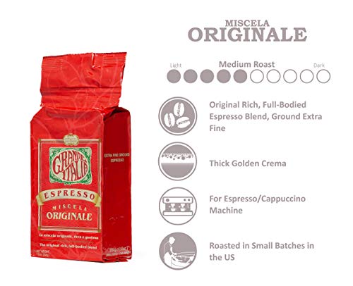 Grande Italia Espresso Ground - Fine Grind, 10 oz