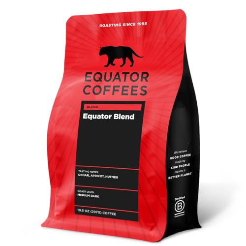Equator Blend Ground Coffee, Medium Dark Roast, 10.5 oz