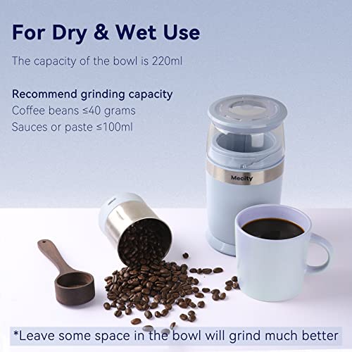 Mecity Electric Coffee Blade Grinder Stainless Steel Bowl