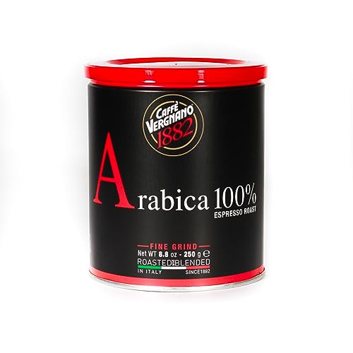 Caffe Vergnano 100% Arabica Espresso Ground Coffee Can