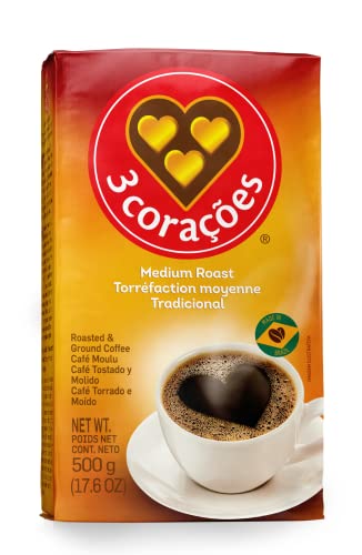 3 Coracoes Traditional Brazilian Ground Coffee - 17.6oz
