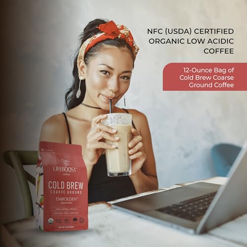 Lifeboost Dark Cold Brew Coarse Ground Coffee - Organic