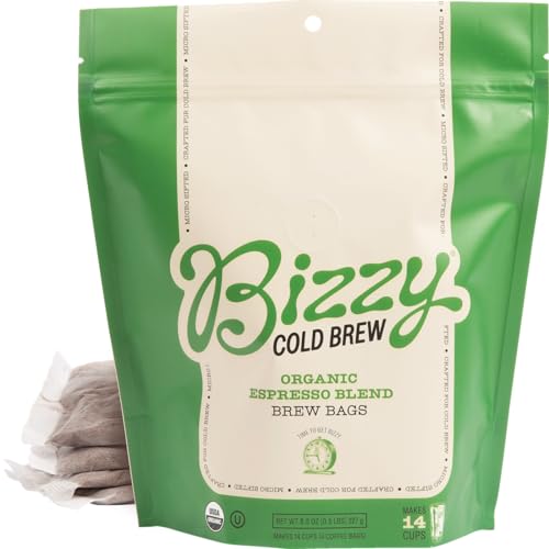 Bizzy Organic Cold Brew Espresso Blend Coffee Bags