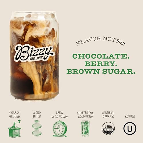 Bizzy Organic Cold Brew Espresso Blend Coffee Bags