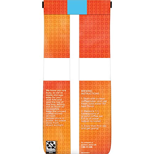 Dunkin' French Vanilla Ground Coffee, 12 Ounce Bag