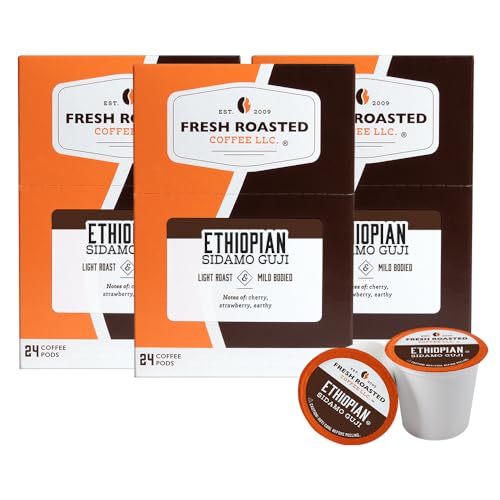 Ethiopian Sidamo Guji, Light Roast Coffee Pods 72