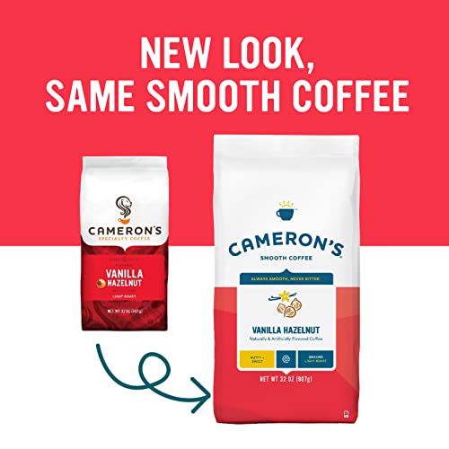 Cameron's Vanilla Hazelnut Ground Coffee, 32oz Bag