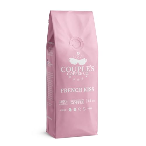 Couple's Coffee French Vanilla Ground Coffee | Medium Roast Coffee Blend | Gourmet Flavored Coffee with Smooth French Vanilla & Caramel Flavors | Made with 100% Arabica Beans | 12oz bag brews about 34 cups