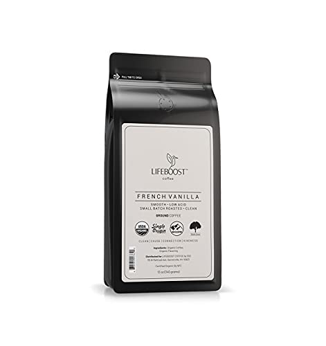 Organic French Vanilla Ground Coffee - Low Acid