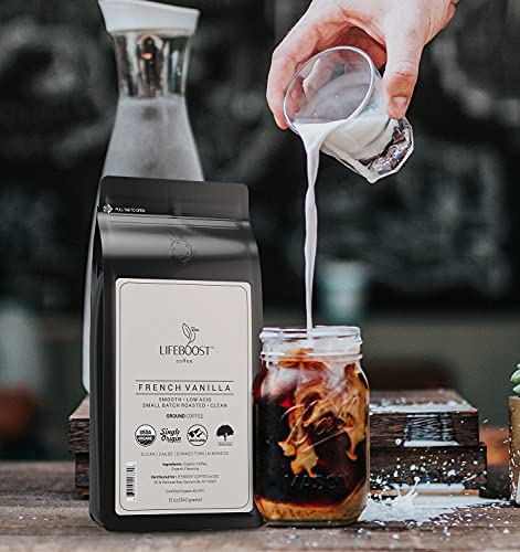 Organic French Vanilla Ground Coffee - Low Acid