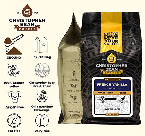 Decaf French Vanilla Coffee - 100% Arabica, Non-GMO