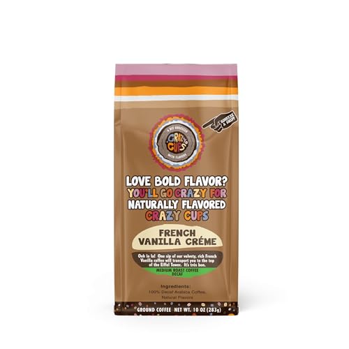 French Vanilla Crème Decaf Ground Coffee, 10 oz Bag