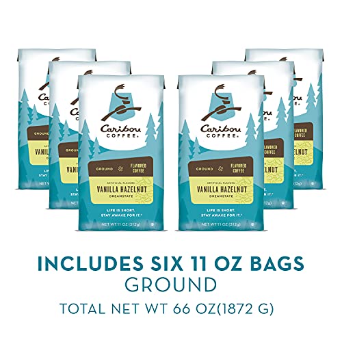 Caribou Vanilla Hazelnut Dreamstate Ground Coffee, 66oz (6x11oz)