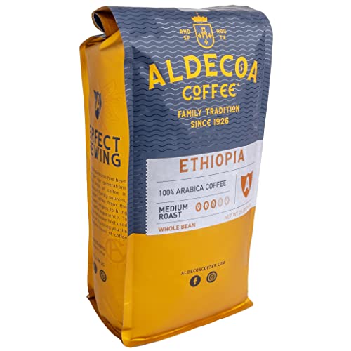 2 LB Aldecoa Whole Bean Coffee, Ethiopia, Medium Roast