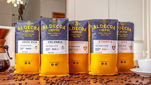 2 LB Aldecoa Whole Bean Coffee, Ethiopia, Medium Roast