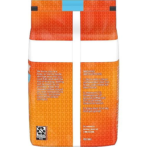 Dunkin' French Vanilla Flavored Ground Coffee, 18 oz