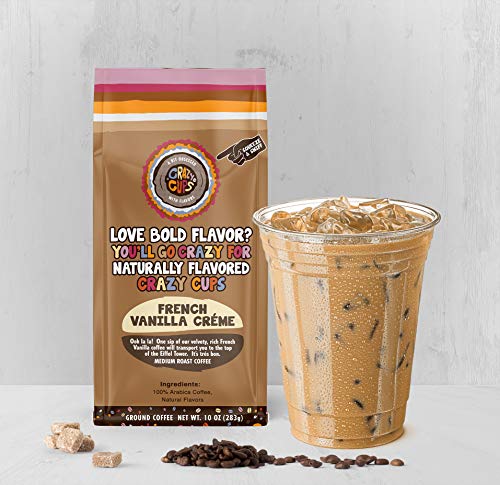 Crazy Cups French Vanilla Flavored Ground Coffee, 10 oz