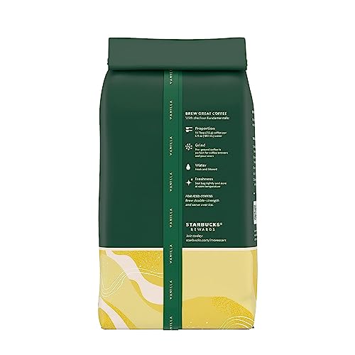 Starbucks Vanilla Flavored Ground Coffee, Flavor Lock Packaging